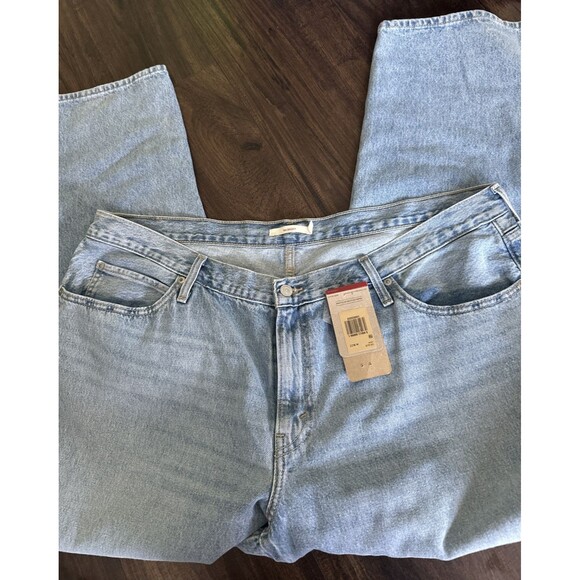 Levi's Trendy Plus Size Women's '94 Baggy Jeans Mid Rise Straight Wide Legs 22W - Picture 8 of 9
